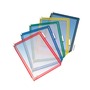 Tarifold pockets for display system in metal/PVC assorted colours - pack 10