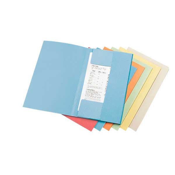 Lyreco 3-flap folders A4 cardboard 280g red - pack of 50
