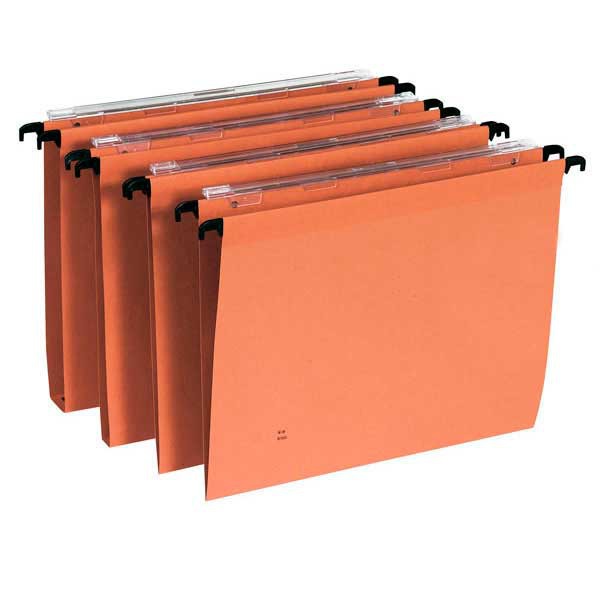 Lyreco Budget dossiers suspendus pour tiroirs fond V 330/250 orange- boîte de 25