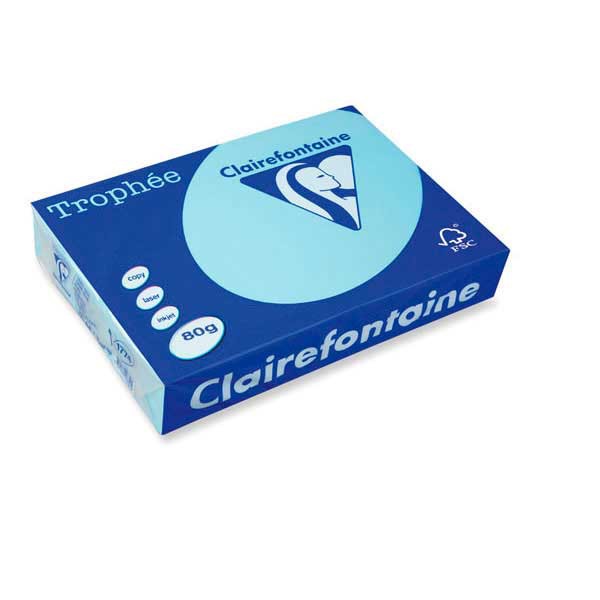 Clairefontaine Trophée 1774 gekleurd papier A4 80g helblauw - pak van 500 vel