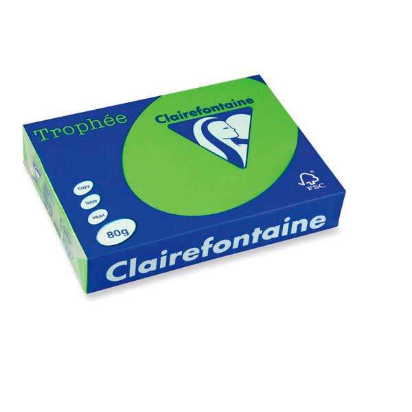 Clairefontaine Trophée 1875 gekleurd papier A4 80g grasgroen - pak van 500 vel