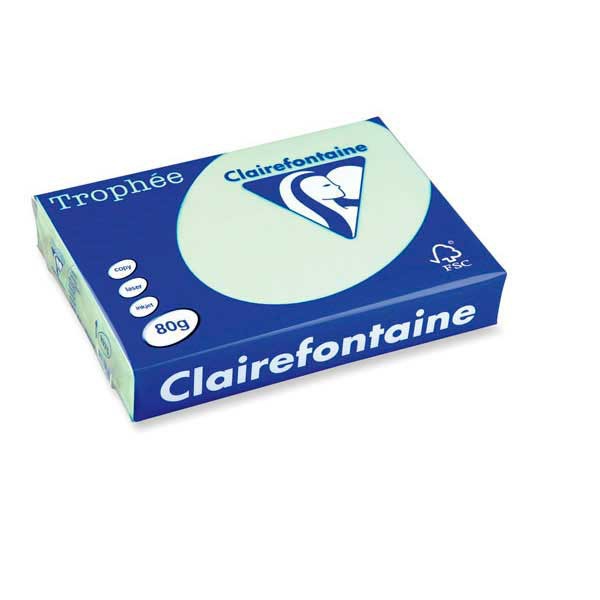 Clairefontaine Trophée 1975 gekleurd papier A4 80g groen - pak van 500 vel