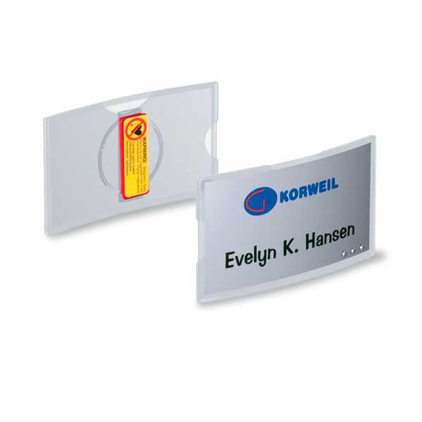 Durable 8123 convex badge with magnet 75x40mm - pack of 25