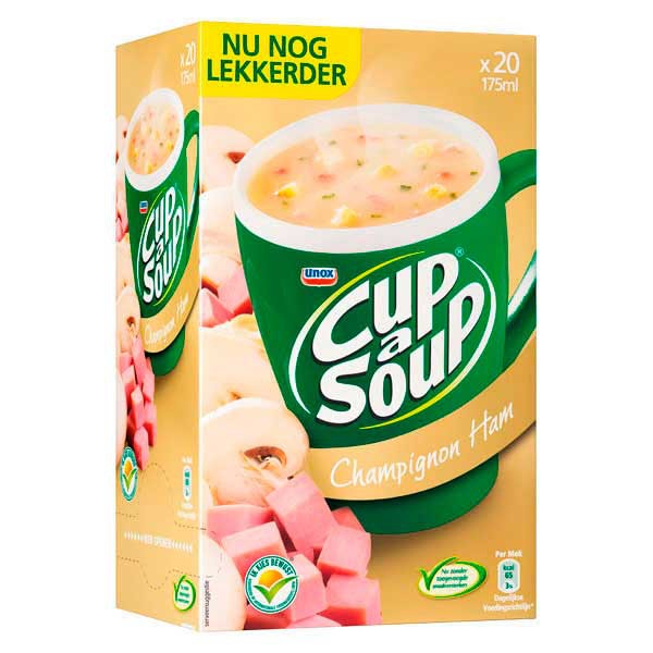 Cup-a-soup sachets soupe champignons/bacon - boîte de 21