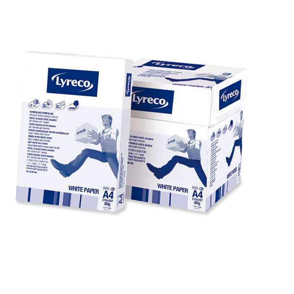 Lyreco papier blanc FSC A4 80g - 1 boîte = 5 ramettes de 500 feuilles