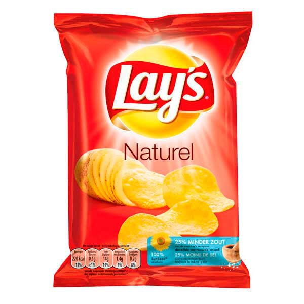 Lays chips sel 40g - paquet de 20