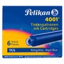 Pelikan TP/6 recharges plume longueur 4cm bleu - boîte de 6