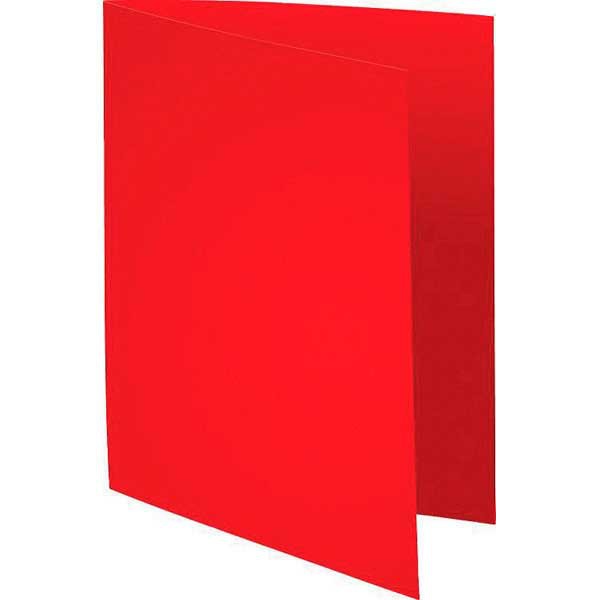 Exacompta Foldyne vouwmappen met zichtrand karton 180g rood - pak van 100