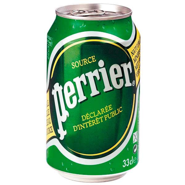 Perrier sparkling water can 33 cl - pack of 24