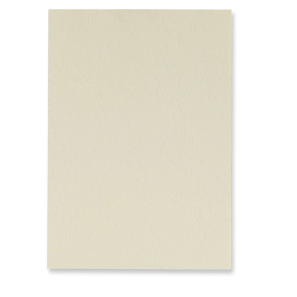 Couverture reliure Exacompta A4 - carte rigide grain cuir - ivoire - par 100
