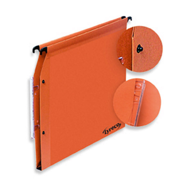 Dossier suspendu pour armoire Lyreco - kraft - dos 15 mm - orange - par 25