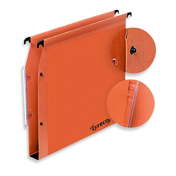 Dossier suspendu pour armoire Lyreco - kraft - dos 30 mm - orange - par 25