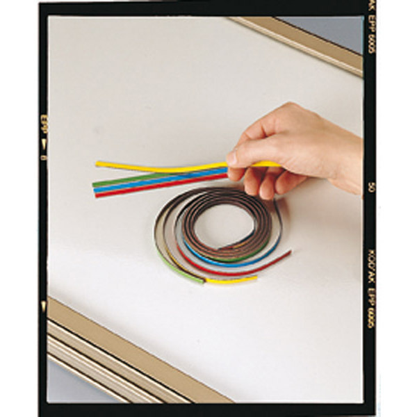 Ruban magnétique Nobo - 5 mm x 1 m - coloris assortis - lot de 4