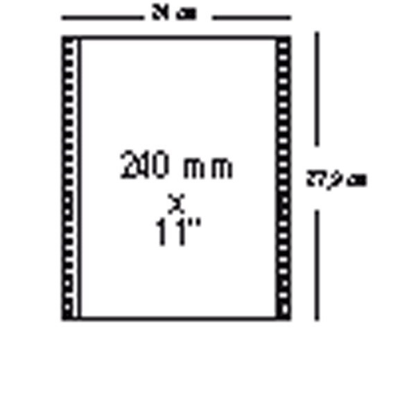 Papier listing - 1 pli - 70 g - 240 mm x 11'' - vierge - 2000 feuilles