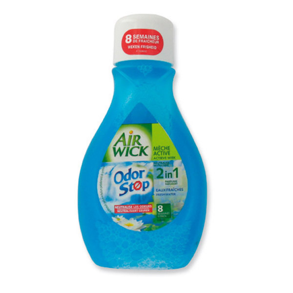 Désodorisant Air Wick Mèche Active - eau fraîche - flacon mèche de 375 ml