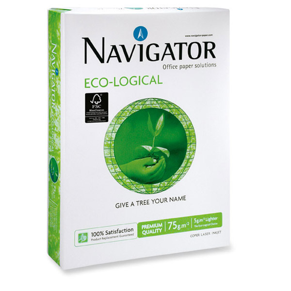Papier blanc A4 Navigator Eco-Logical - 75 g - ramette 500 feuilles