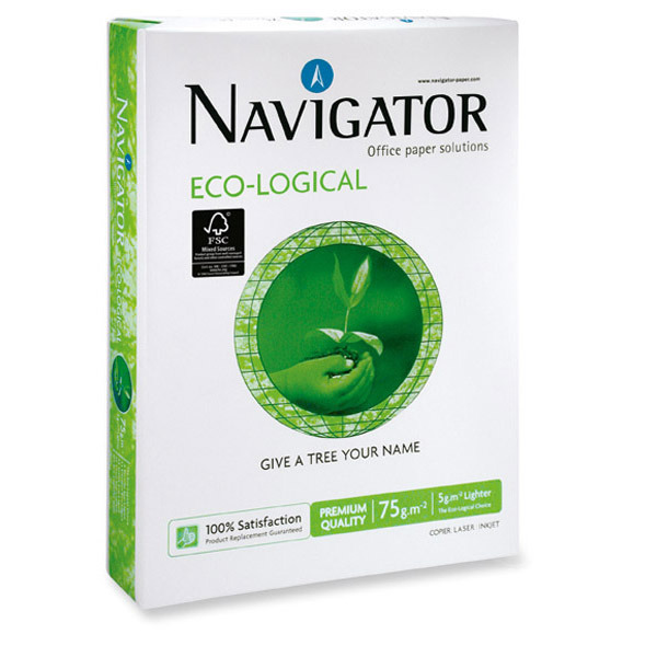 Navigator Eco Paper A4 75 Gram White - Box of 5 Reams (2500 Sheets)