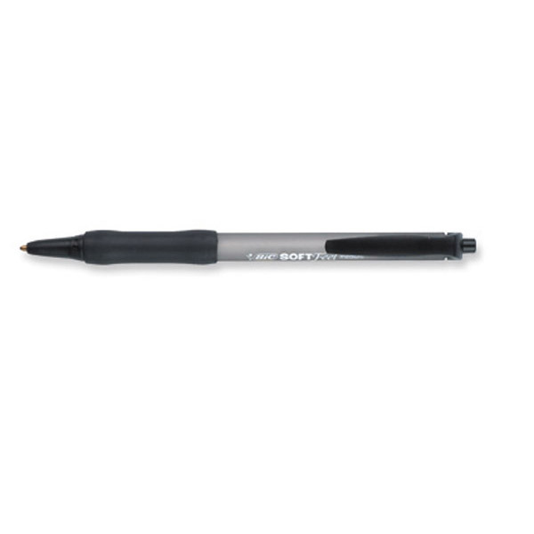 Stylo bille Bic Soft feel Clic Grip - rétractable - pointe moyenne - noir