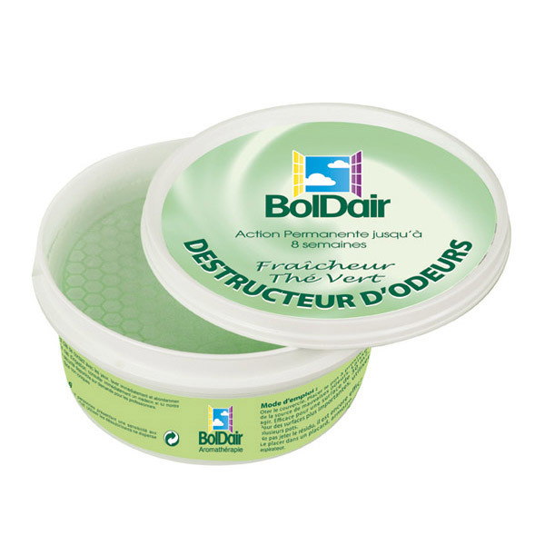 Désodorisant gel Boldair destructeur d'odeurs - thé vert & aloe vera - 300 g