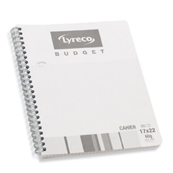 Cahier spirale Lyreco Budget 17 x 22 cm - 180 pages - quadrillé