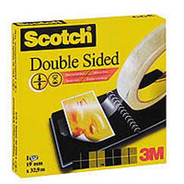 SCOTCH DOUBLE-SIDED MOUNTING TAPE - 19MM X 1.5M ROLL