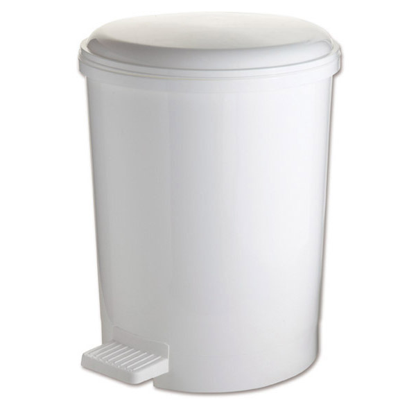 Poubelle à pédale en plastique CEP Rossignol - 20 L - blanche