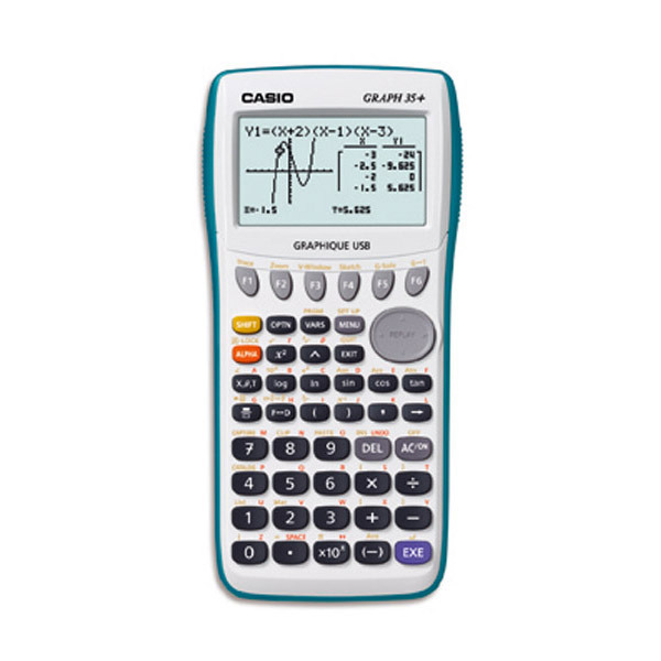 Calculatrice graphique Casio Graph 35+E - 10+2 chiffres - blanc/vert