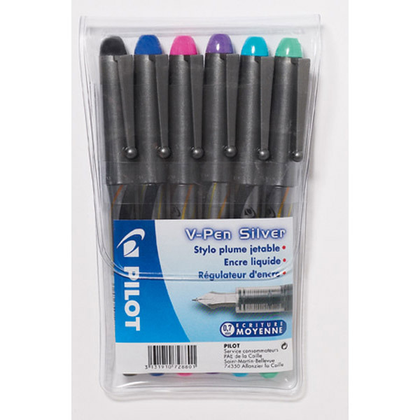 Stylo plume Pilot V Pen Pro - plume moyenne - par 6