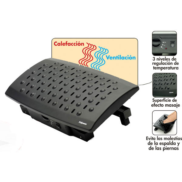 Reposapiés con calefacción Climate FELLOWES dimensiones 415 x 135 x 25 mm