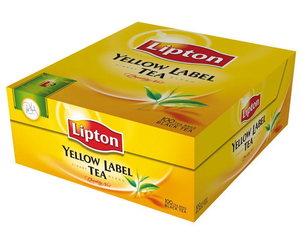 Herbata czarna LIPTON Yellow Label, 100 torebek