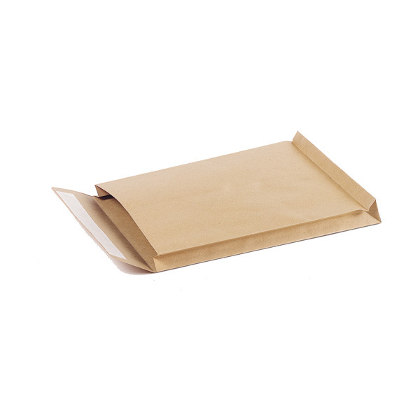 PACK 25 ENVELOPES B4p GUSSET BROWN