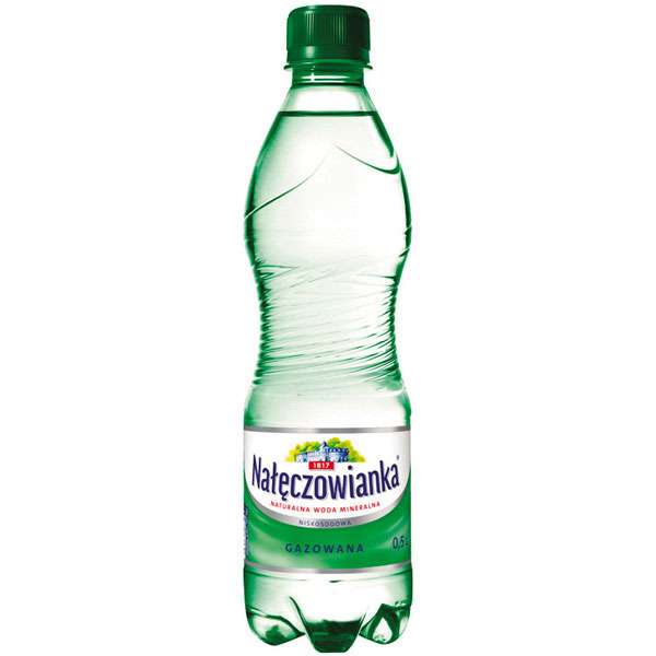 Woda mineralna NAŁĘCZOWIANKA gazowana, zgrzewka 12 butelek x 0,5 l