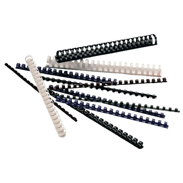 Plastikbinderücken Lyreco, A4, 21 Ringe, Rückenbreite: 16mm, schwarz, 150St