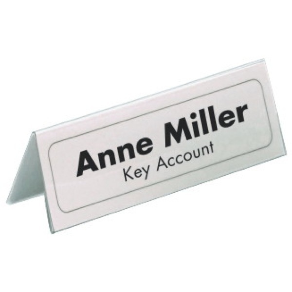 Durable 8050 table place name holder PVC 150x61mm