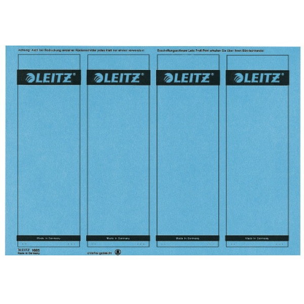 Rückenschilder Leitz 1685, kurz / breit, blau, 100 Stück