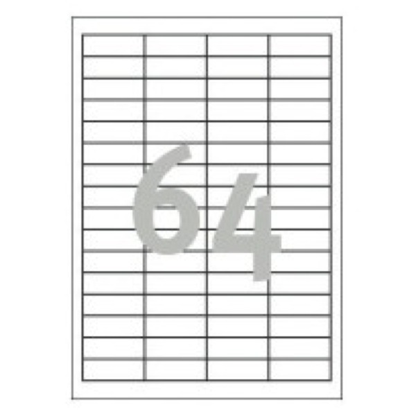 Universal-Etiketten Avery Zweckform 3667 48,5x16,9mm weiß 100 Blatt/6.400 Stück