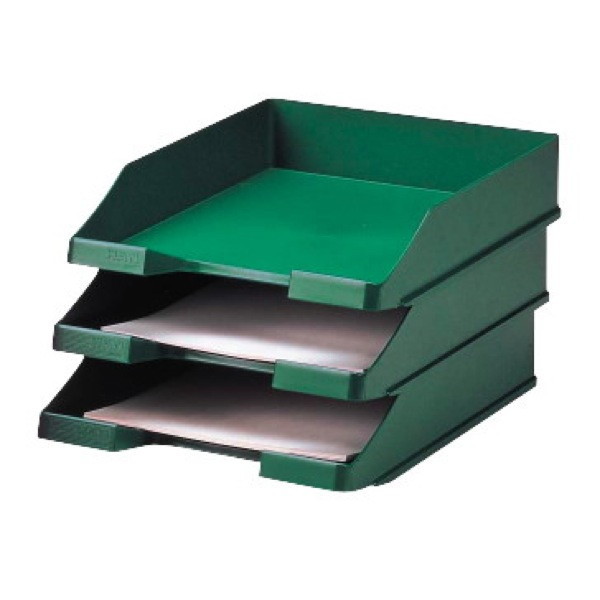 Briefkorb HAN 1027, stapelbar, Maße: 243 x 335 x 57mm, grün