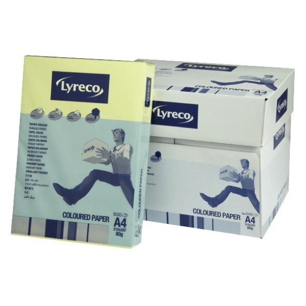 Lyreco Pastel Tinted Yellow A4 Paper 80 gsm - Pack of 1 Ream (500 Sheets)