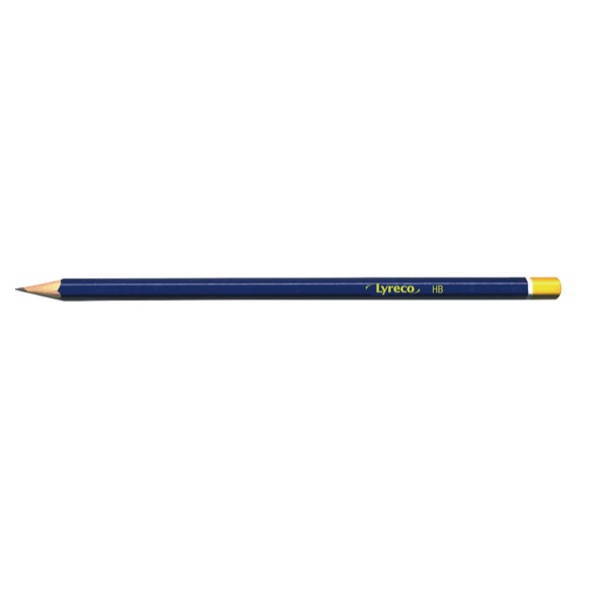 Bleistift Lyreco, Härtegrad: HB, blau lackierter Schaft, 12 Stück