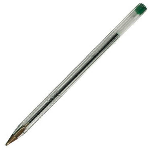 Kugelschreiber BIC Cristal Einweg, Kappe, Strichstärke 0,4mm, grün