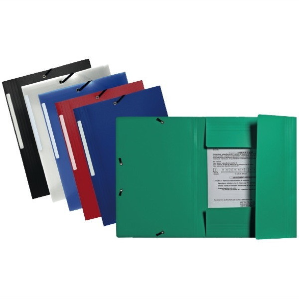 Lyreco Polypropylene 3 Flap Elasticated Folder - Blue