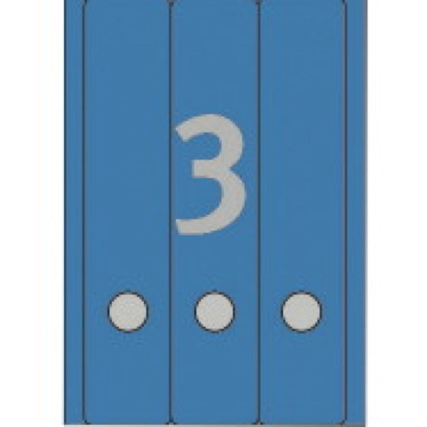 Ordner-Etiketten Avery Zweckform L4753-20  lang / breit blau 20 Bogen/60 Stück