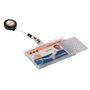 Durable Dual Security Pass Holder with Badge Reel - 54x85mm Transparent -Pack 10