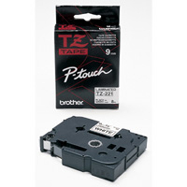 Brother P-Touch TZe Labelling Tape 8M X 9Mm - Black On White