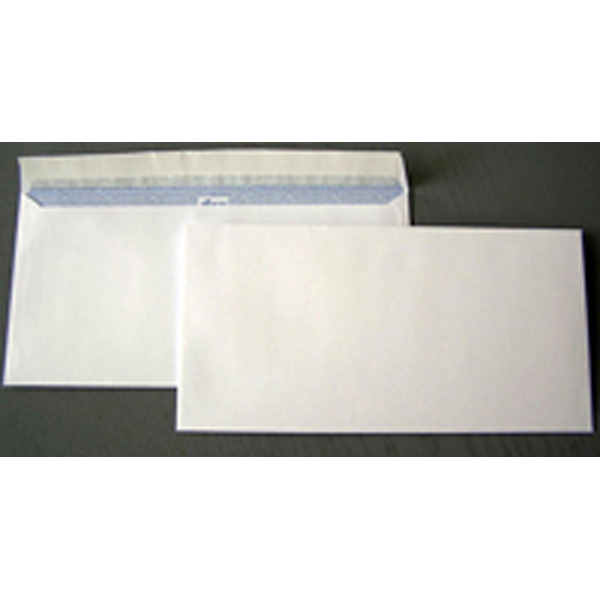 Obálky samolepiace s krycou páskou biele C6/5 (114 x 229 mm), 50 ks/balenie