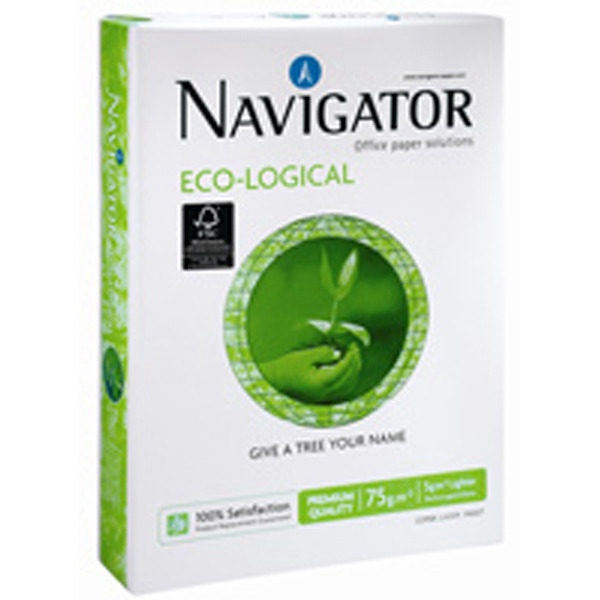 Papier Navigator Eco-logical, A4 75 g/m² - biely ekologický, 2500 listov