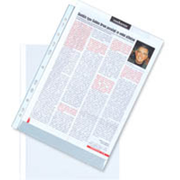 Herlitz punch folder A4, transparent, 38mi, pack of 100