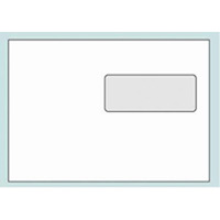 Öntapadó borítékok LC/5 (162 x 229 mm), ablak: jobb fent, fehér, 50 darab/csomag