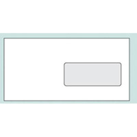 Öntapadó borítékok LA/4 (110 x 220 mm), jobb ablak, fehér, 50 darab/csomag
