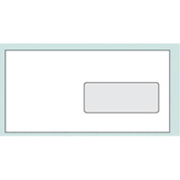 Enyvezett borítékok LA/4 (110 x 220 mm), jobb ablak, fehér, 50 darab/csomag